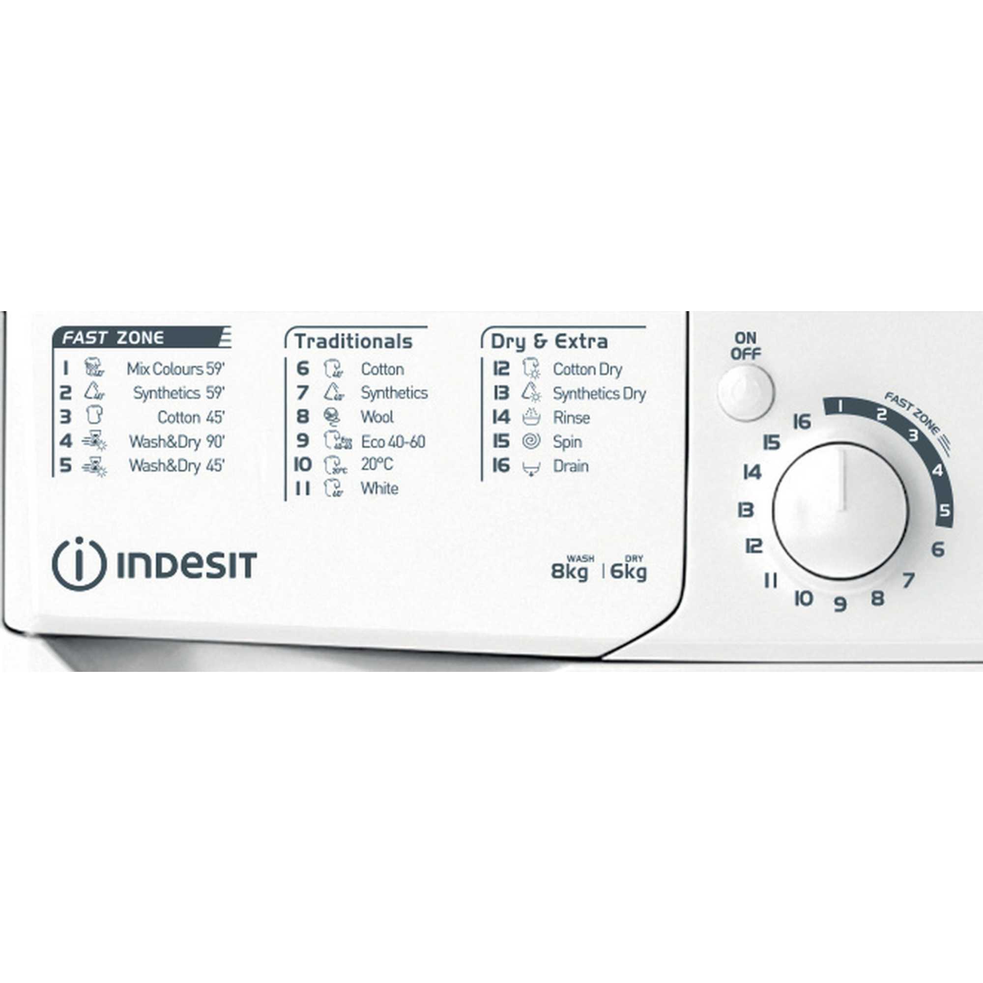 EWDE 861483 W UK 8kg Wash 6kg Dry 1400rpm Washer Dryer - White